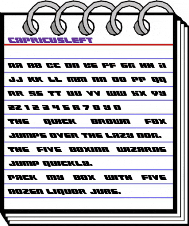 Capricus Leftalic Regular animated font preview