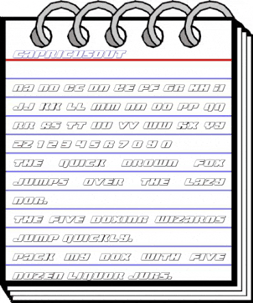 Capricus Outline Outline animated font preview Capricus Outline Outline animated font preview