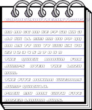 Capricus Outline Semi-Straight Outline animated font preview Capricus Outline Semi-Straight Outline animated font preview