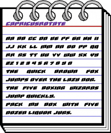 Capricus Rotated Regular animated font preview Capricus Rotated Regular animated font preview