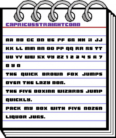 Capricus Straight Condensed Condensed animated font preview Capricus Straight Condensed Condensed animated font preview