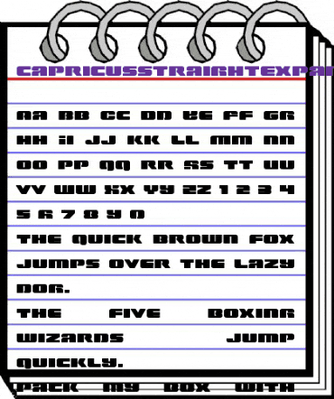 Capricus Straight Expanded Expanded animated font preview Capricus Straight Expanded Expanded animated font preview