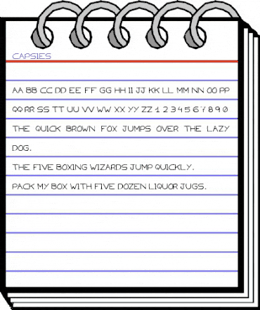 Capsies Regular animated font preview