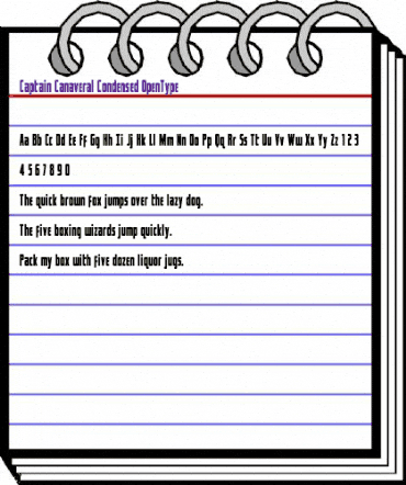 Captain Canaveral Condensed Condensed animated font preview Captain Canaveral Condensed Condensed animated font preview