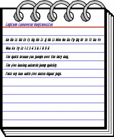 Captain Canaveral HalftoneItal Italic animated font preview