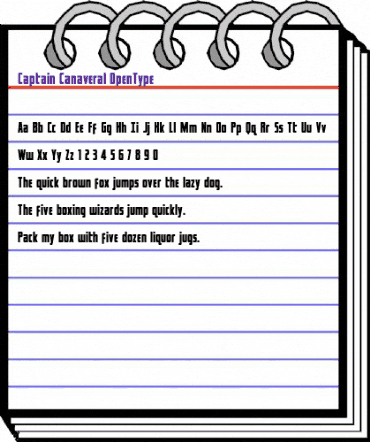 Captain Canaveral Regular animated font preview Captain Canaveral Regular animated font preview