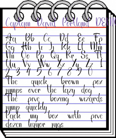 Captain David Portland DEMO Regular animated font preview Captain David Portland DEMO Regular animated font preview