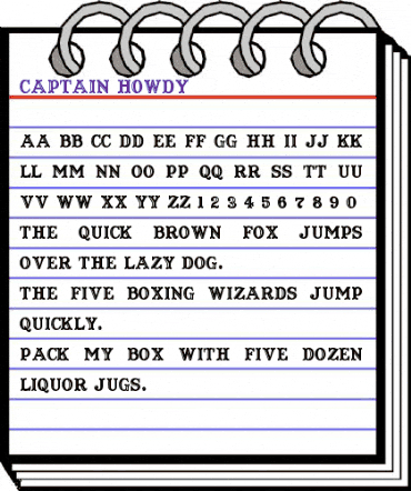 Captain Howdy Regular animated font preview