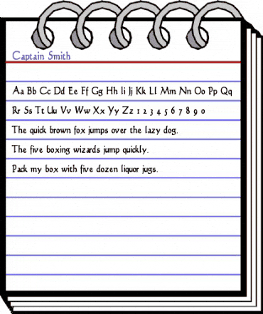 Captain Smith Regular animated font preview Captain Smith Regular animated font preview