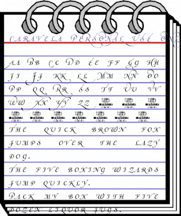 Caravela PERSONAL USE ONLY Regular animated font preview