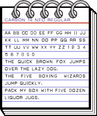 Carbon-14 Neo Regular animated font preview