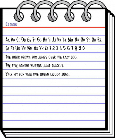 Carbon Regular animated font preview Carbon Regular animated font preview