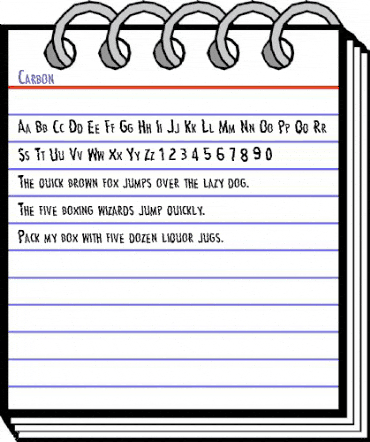 Carbon Regular animated font preview