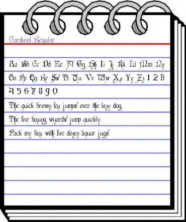 Cardinal Regular animated font preview Cardinal Regular animated font preview