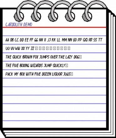 Cardolith Demo Regular animated font preview