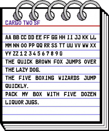 Cargo Two SF Regular animated font preview