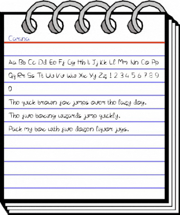 Carina Regular animated font preview Carina Regular animated font preview