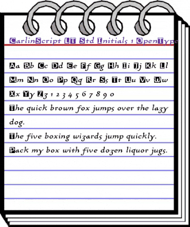 CarlinScript LT Std Initials Regular animated font preview CarlinScript LT Std Initials Regular animated font preview