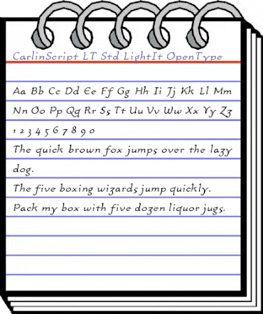 CarlinScript LT Std Light Italic animated font preview CarlinScript LT Std Light Italic animated font preview