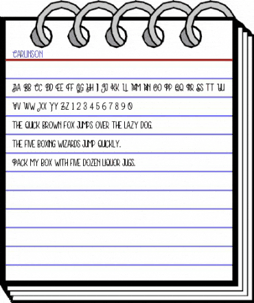 Carlinson Regular animated font preview