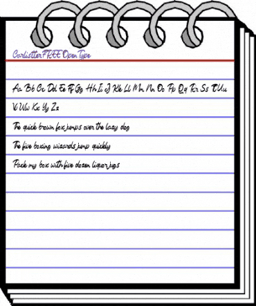 Carlistter FREE Regular animated font preview