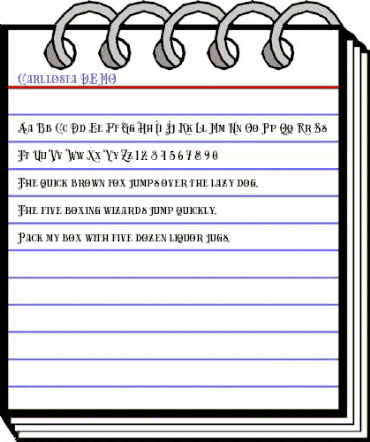 Carllosta DEMO Regular animated font preview