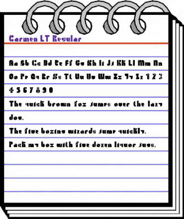 Carmen LT Regular animated font preview Carmen LT Regular animated font preview