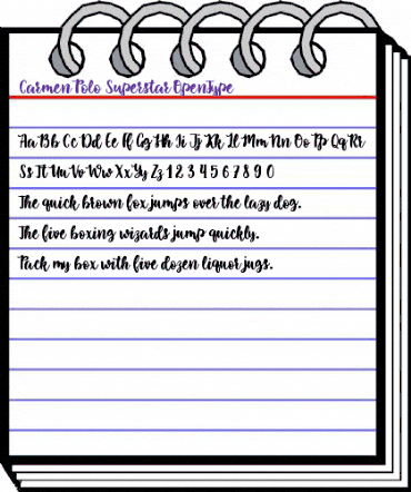 Carmen Polo Superstar Regular animated font preview Carmen Polo Superstar Regular animated font preview