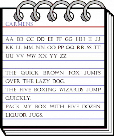 Carmens Regular animated font preview