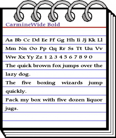 CarmineWide Bold animated font preview CarmineWide Bold animated font preview
