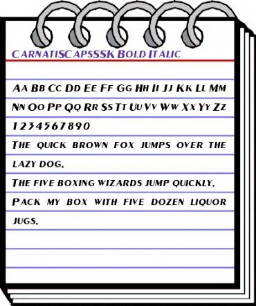 CarnatiSCapsSSK Bold Italic animated font preview CarnatiSCapsSSK Bold Italic animated font preview