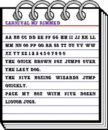 Carnival MF Rimmed animated font preview Carnival MF Rimmed animated font preview