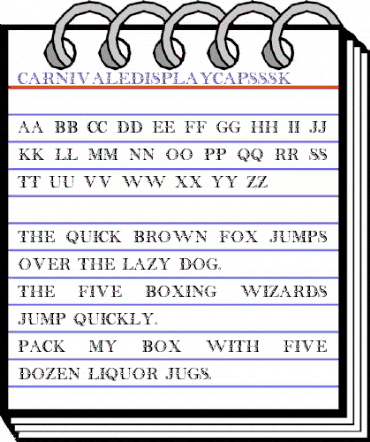 CarnivaleDisplayCapsSSK Regular animated font preview