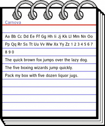 Carnova Regular animated font preview Carnova Regular animated font preview