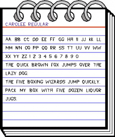 CAROLEE Regular animated font preview CAROLEE Regular animated font preview