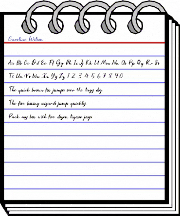 Caroline Wilson Regular animated font preview