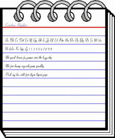 Carolisa Regular animated font preview