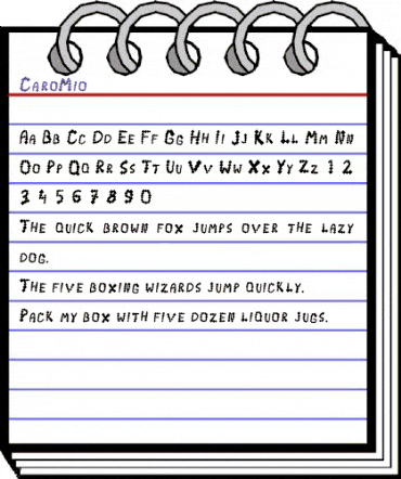 CaroMio Regular animated font preview CaroMio Regular animated font preview