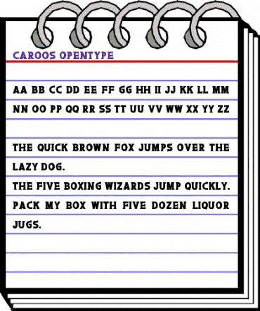Caroos Regular animated font preview