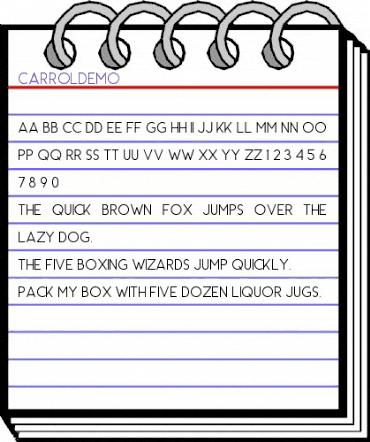 Carrol DEMO Regular animated font preview