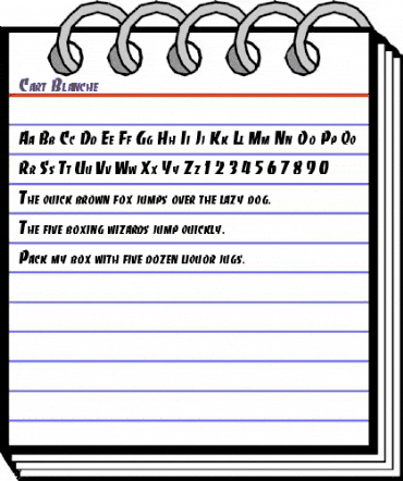 Cart Blanche Regular animated font preview
