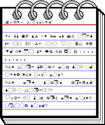 Carta-dingbats Regular animated font preview Carta-dingbats Regular animated font preview