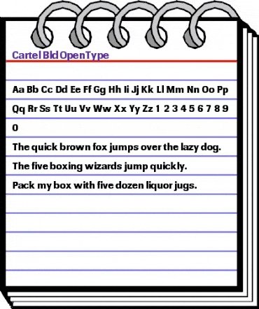 Cartel-Bld Regular animated font preview Cartel-Bld Regular animated font preview