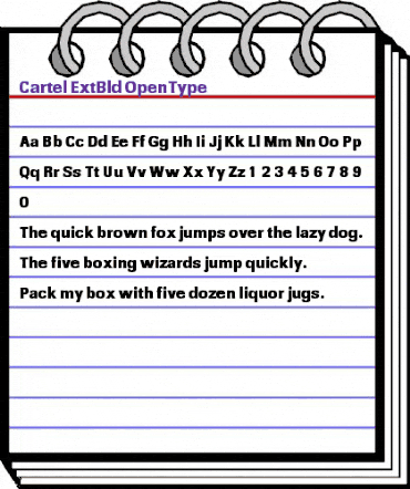 Cartel-ExtBld Regular animated font preview Cartel-ExtBld Regular animated font preview