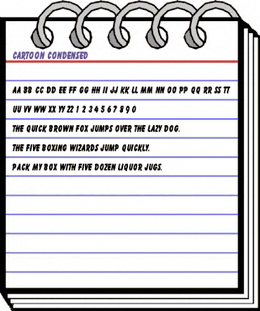 Cartoon Condensed Regular animated font preview Cartoon Condensed Regular animated font preview