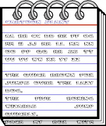 Cartoon Slant 3 Regular animated font preview Cartoon Slant 3 Regular animated font preview
