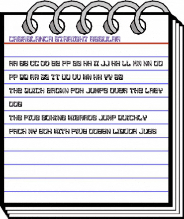 Casablanca Straight Regular animated font preview