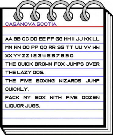 Casanova Scotia Regular animated font preview