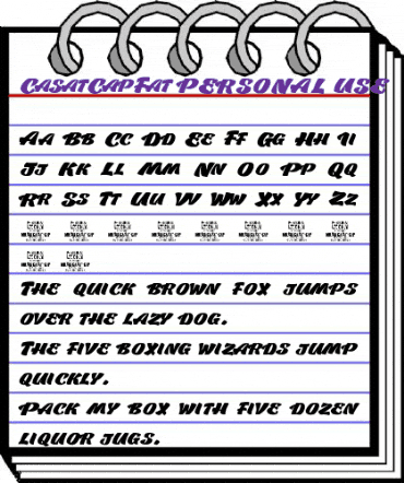 Casat Cap Fat PERSONAL USE Regular animated font preview