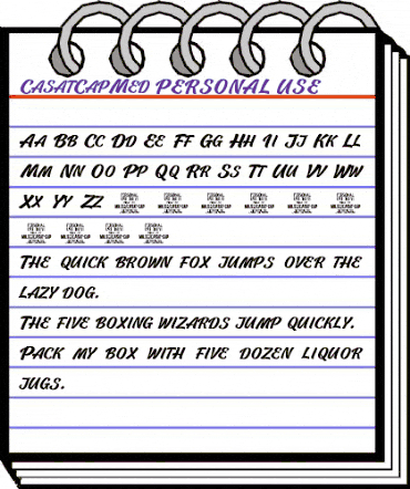 Casat Cap Med PERSONAL USE Regular animated font preview